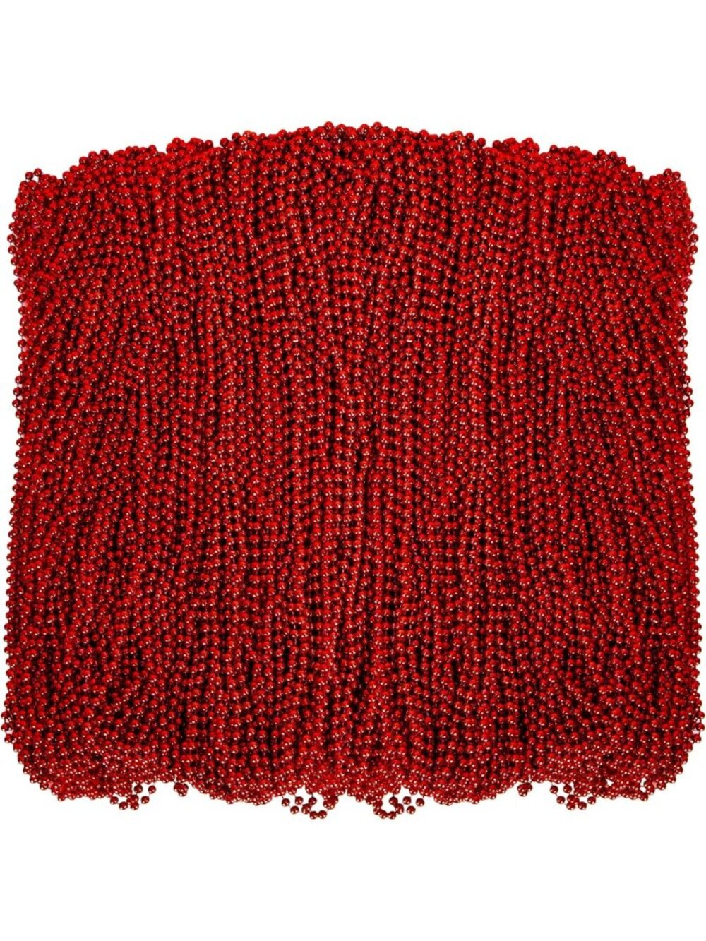 200 PCS Red Mardi Gras Beads Necklace, 33 IN Party Accessories & Parade Favors